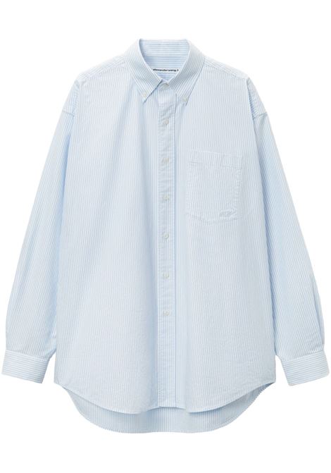 Light lìblue striped oversized shirt Alexander Wang - women